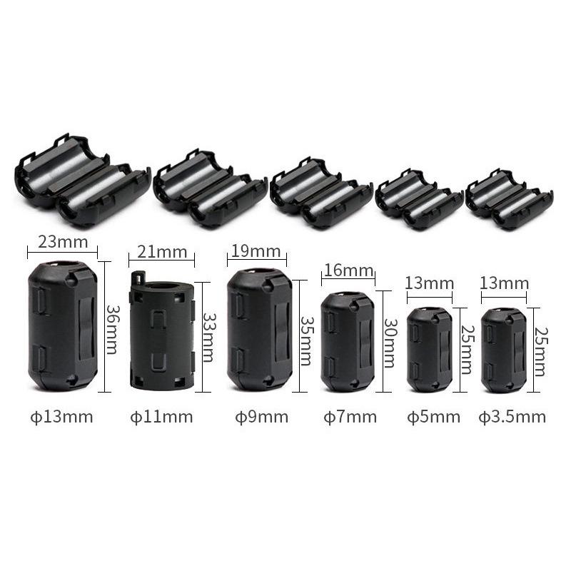 Snap-On Nickel-Zinc Ferrite Core Magnetic Ring for Anti-Interference Shielding