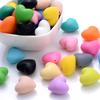 20Pcs 18x20mm Peach Heart Silicone Beads Baby Teethers Eco-friendly BPA Free Teething Beads Necklace Pacifier Chain Accessories
