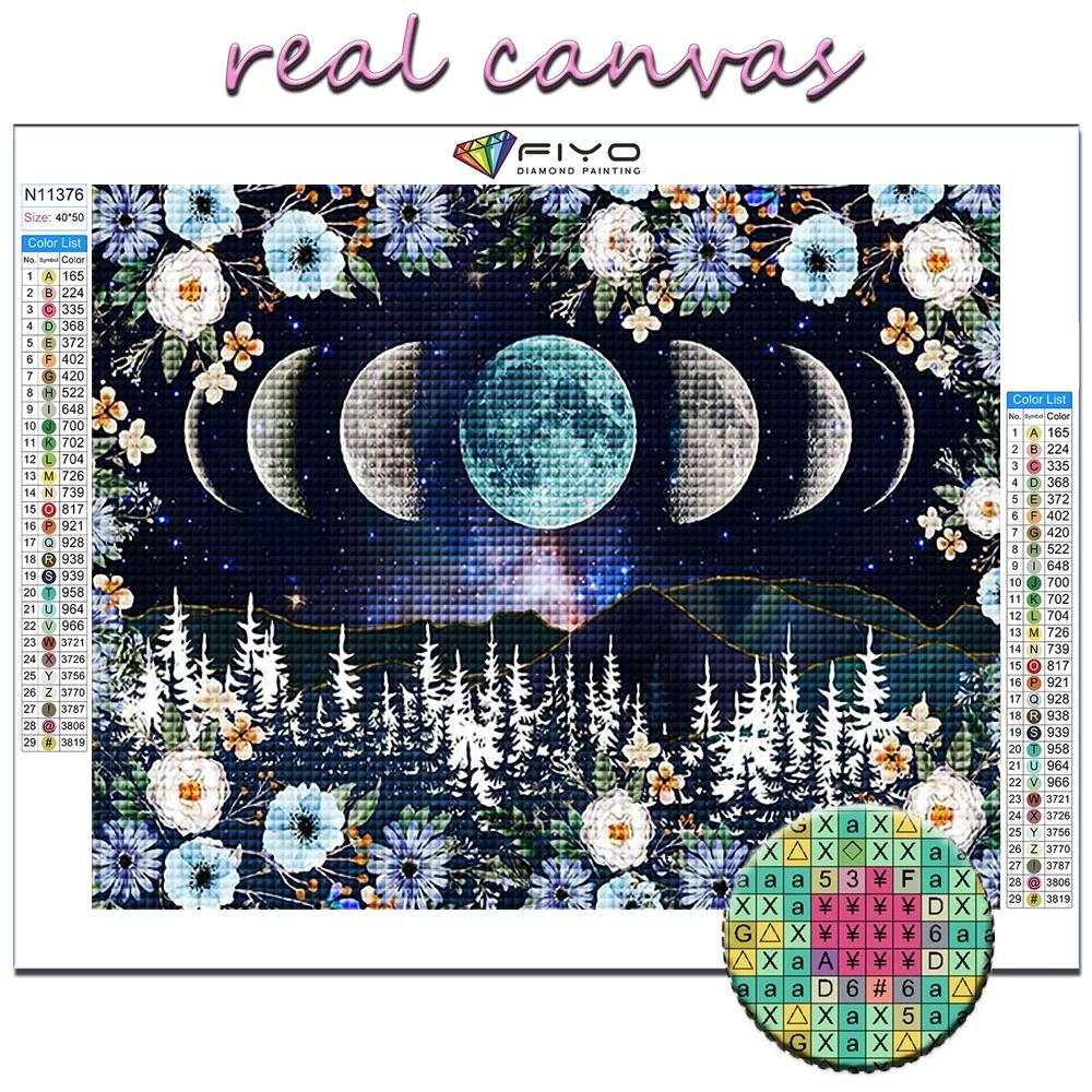 Diamond Painting Moon Phase Diamond Mosaic Craft Diamantové vyšívání Malování