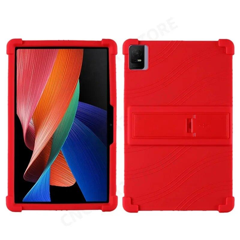 

4 утолщенных уголка мягкий силиконовый чехол для TCL Nxtpaper Tab 11 10S 10L 10 Gen 2 HD 5G ударопрочный Funda Tab8 4G LE WiFi Plus Tab 11 10.95 inch красный