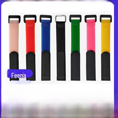 Self-Adhesive Velcro Strap for Cables and Fishing Gear with Square Buckle