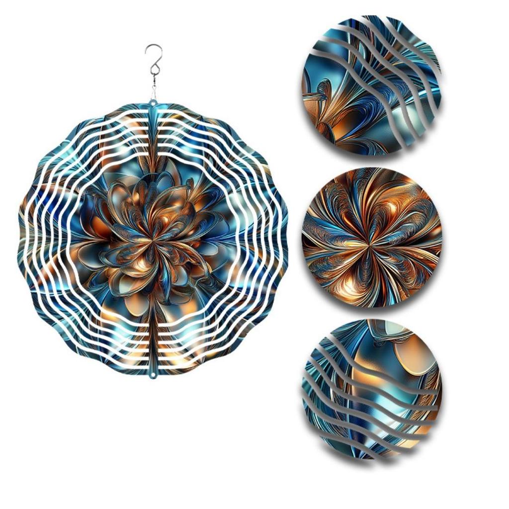 Mandala Wind Spinner - Metal Suncatcher for Indoor & Outdoor Decor, Ideal for Christmas, Halloween, Thanksgiving - No Battery Required, Single Piece