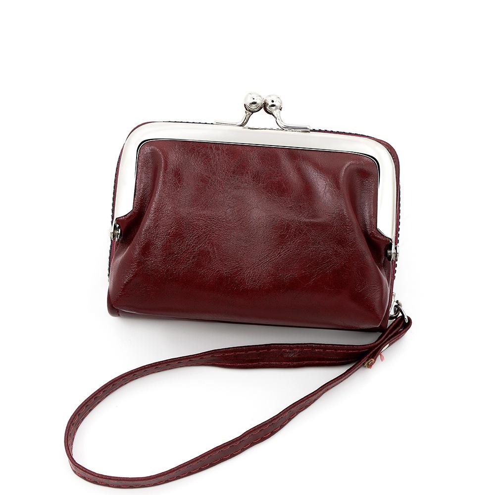 

Женский стильный кошелек с застежкой-кнопкой, карман для монет на молнии, держатель для карт, органайзер, клатч