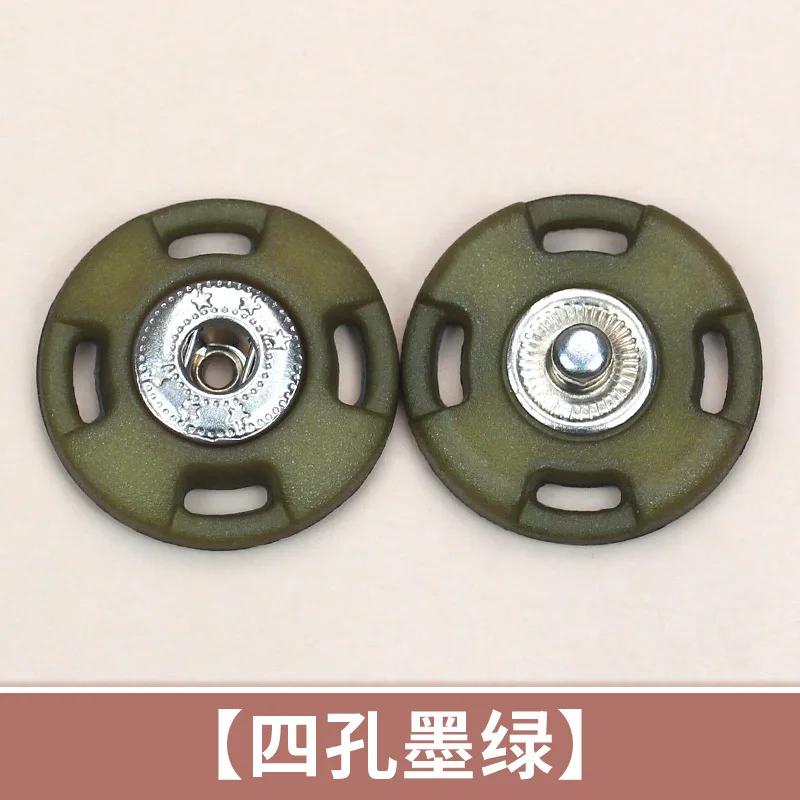 10pcs Round Plastic Snap Button Shirt Cardigan Invisible Concealed Buttons Clothes Accessories