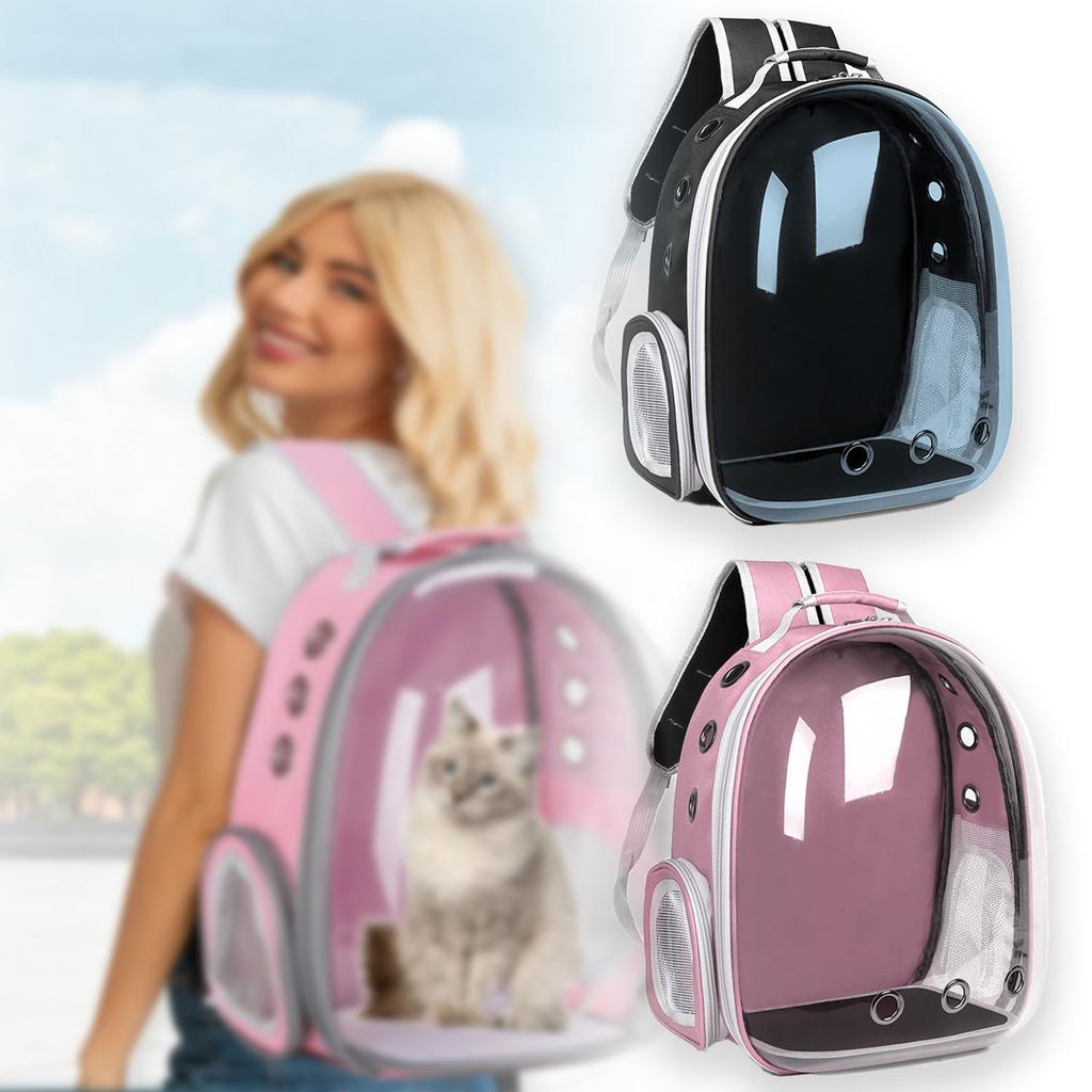 Cat Pet Carrier Backpack Transparent Capsule Bubble Design Breathable for Small Animals Ideal for Travel