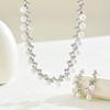 3PC Women's Fashion Trend Copper Claw Chain Series Zircon Necklace Earrings Zircon Set Wedding Banquet Party Holiday Gift