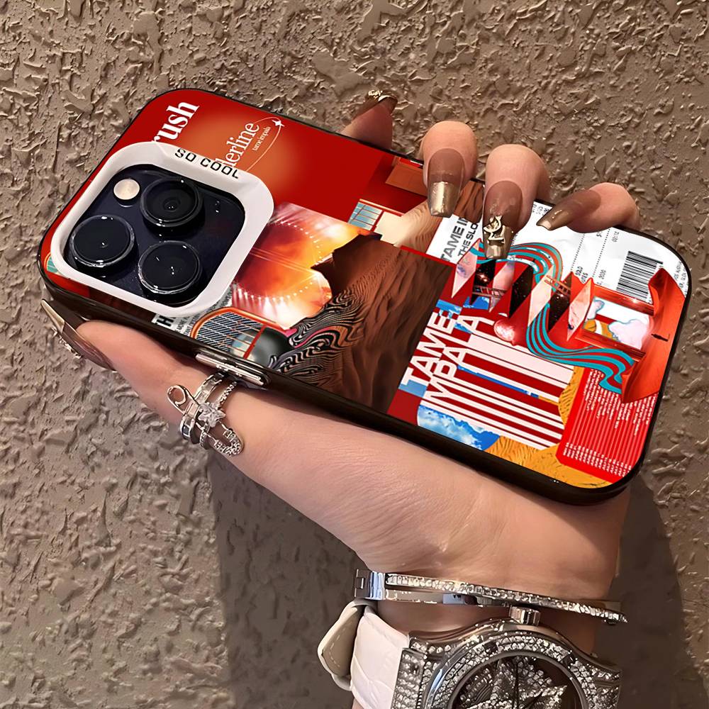 Band T-Tame Impala Handyhülle Für IPhone 17 16 15 14 11 12 13 Pro Max Plus Pro Farbige Silberne Hülle