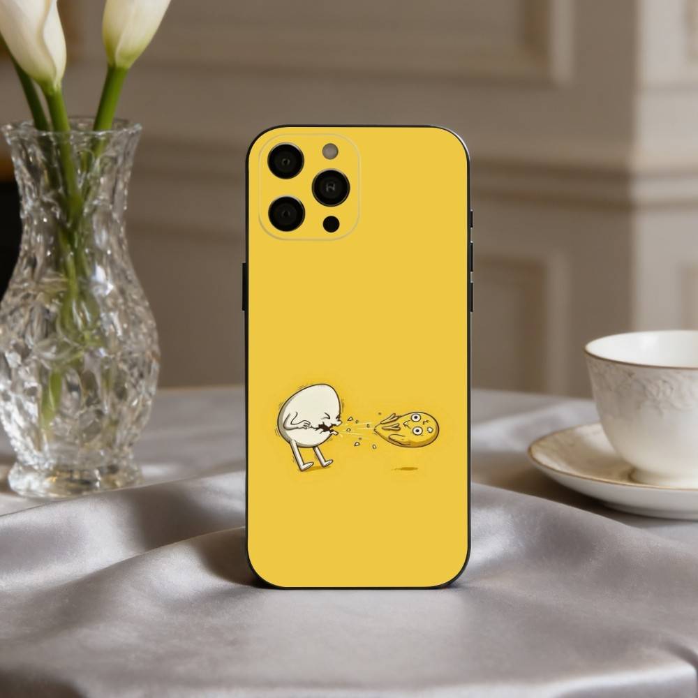 F-Funny Food Fancy art Phone Case For iPhone 17,16,15,14,13,12,11 Plus,Pro Max,XS,Soft Silicone Black Cover