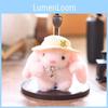 Simulated Decor Pearl Embroidered Flower Hat Cartoon Rabbit Plush Pendant Toy