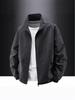 Chaqueta Impermeable Cortavientos para Hombre con Cuello Alto, Abrigo Casual de Talla Grande Estilo Americano Workwear para Exteriores para Primavera y Otoño