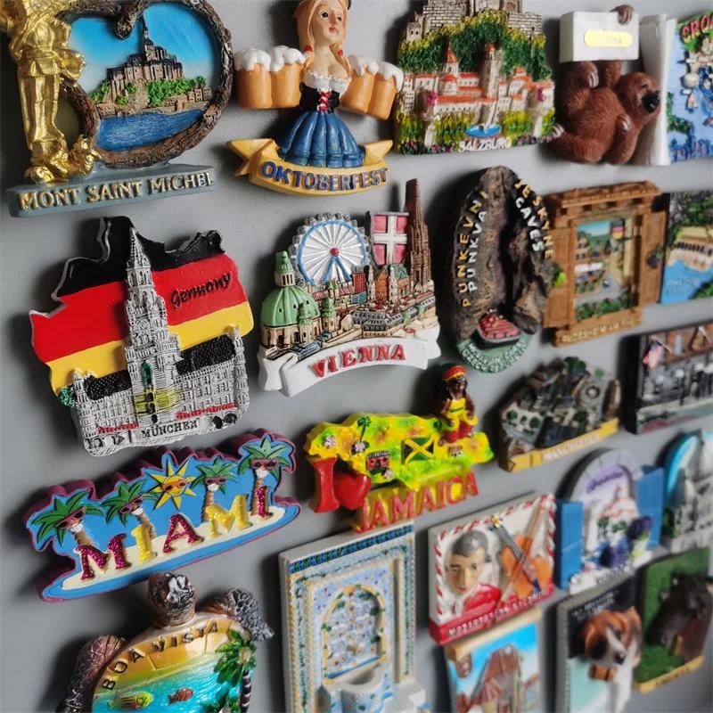 Andorra Manchester Groatia Austria Switzerland Jamaica Poland Panama Miami Boston Boavista Fridge Magnets Refrigerator Sticker