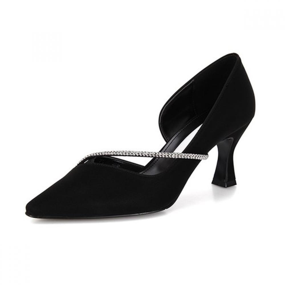 Barbara Leather DreSS Open 7cm Women S pumpS Bbf701bk 250mm 16290₽