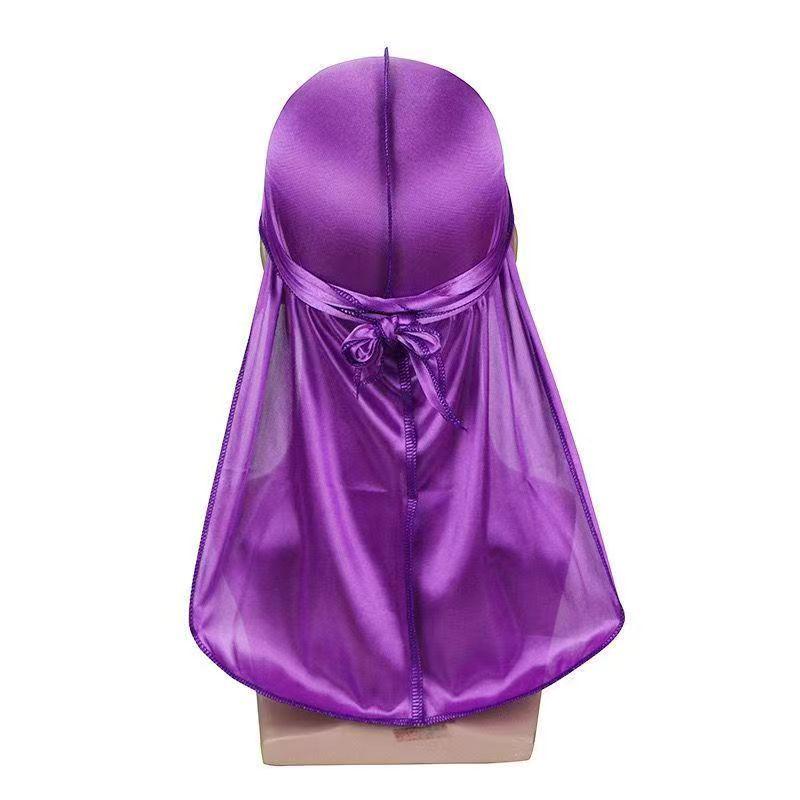 Silk Pirate Hat: Hip Hop Long-Tail Elastic Head Wrap for Men