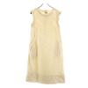 Silk Wool Blend Short Sleeve French Sleeve One Piece 36 Beige Women Used