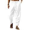 2023 Summer Men's Hip Hop Breathable Cotton Linen Loose Casual Pants