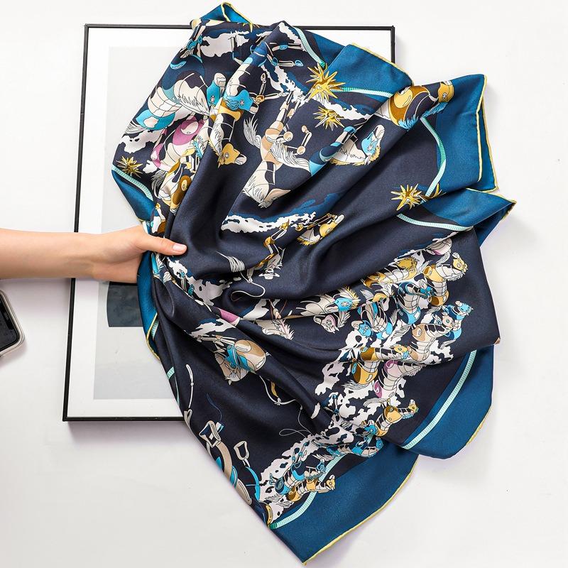New 18 silk silk scarf women's light luxury high sense 100 mulberry silk shawl temperament twill scarf
