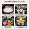 2Pcs Steamer Basket 304 Stainless Steel Vegetable Steamer Basket with Handle Legs Steaming Basket Practical Pot Steamer Basket