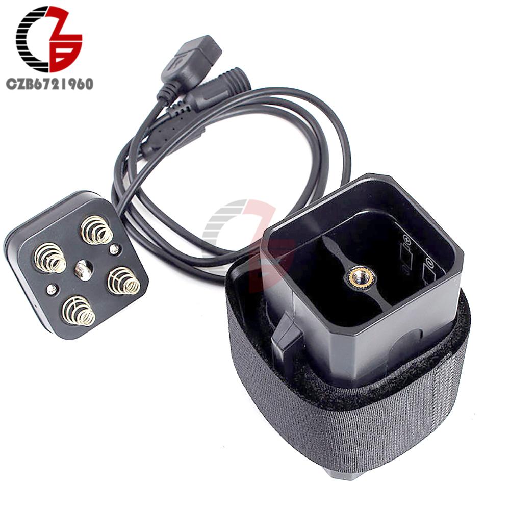 Portable 4 x 18650 Lithium Battery Case Waterproof 18650 Battery Box with USB DC Jack for Power Bank LED Bicycle Light Bike Lamp