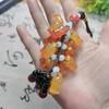 Chinese Agate Jade Bead Tassel Pendant Car Creative Lucky Gift Home Car Hanging Accessories Decor Auto Interior Men Women