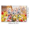 Celebrate Tulip Bunny Eggs Background Cartoon Poster Props  Courtyard Indoor Outdoor