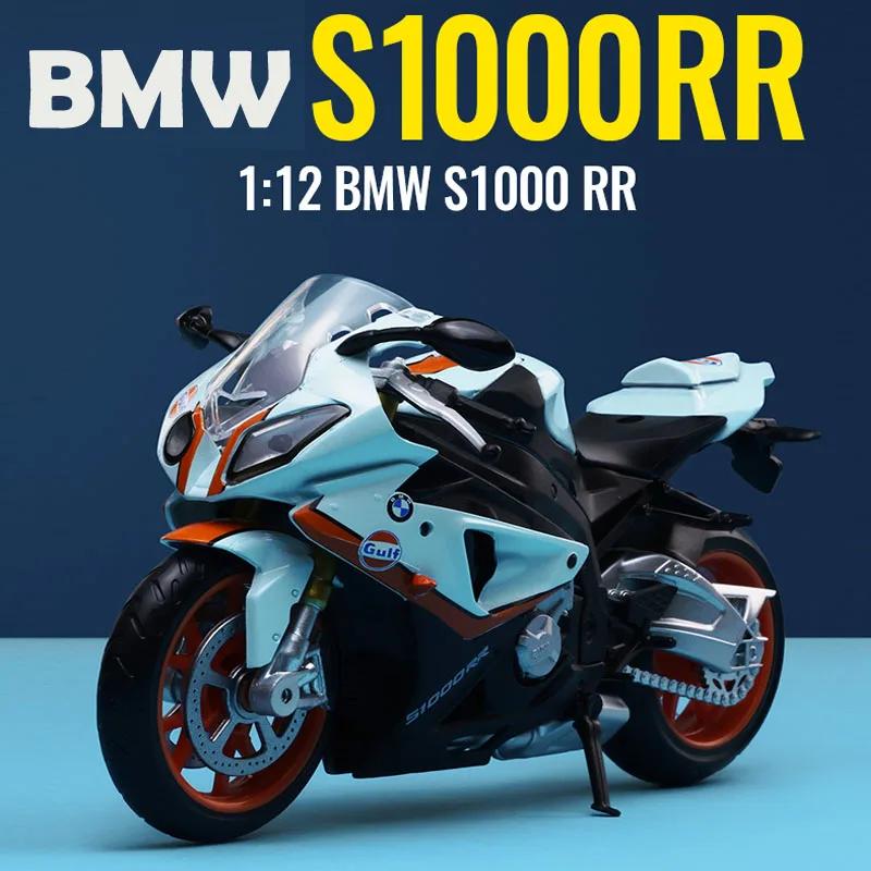 CCA Diecast 1/12 BMW S1000 RR Super Motorcycle Model Metal Ornament Collection Hobby Birthday Gifts Boy Miniature Voiture