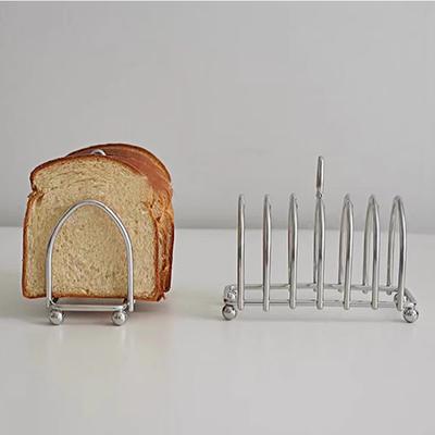 Paslanmaz Çelik Tost Ekmeği Rafı Restoran Ev Ekmek Tutucu 6 Dilim Gıda Sergileme Aracı Restoran Mutfak Aksesuarları İçin