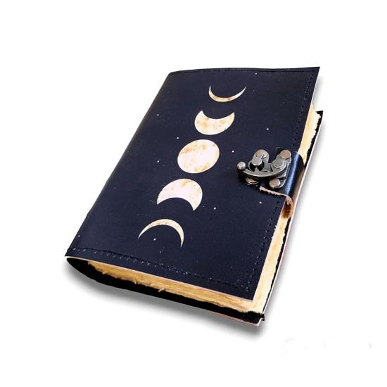 Lunar Eclipse Leather Journal, Leather Diary, Leather Notebook, Travel Journal, Sketchbook,