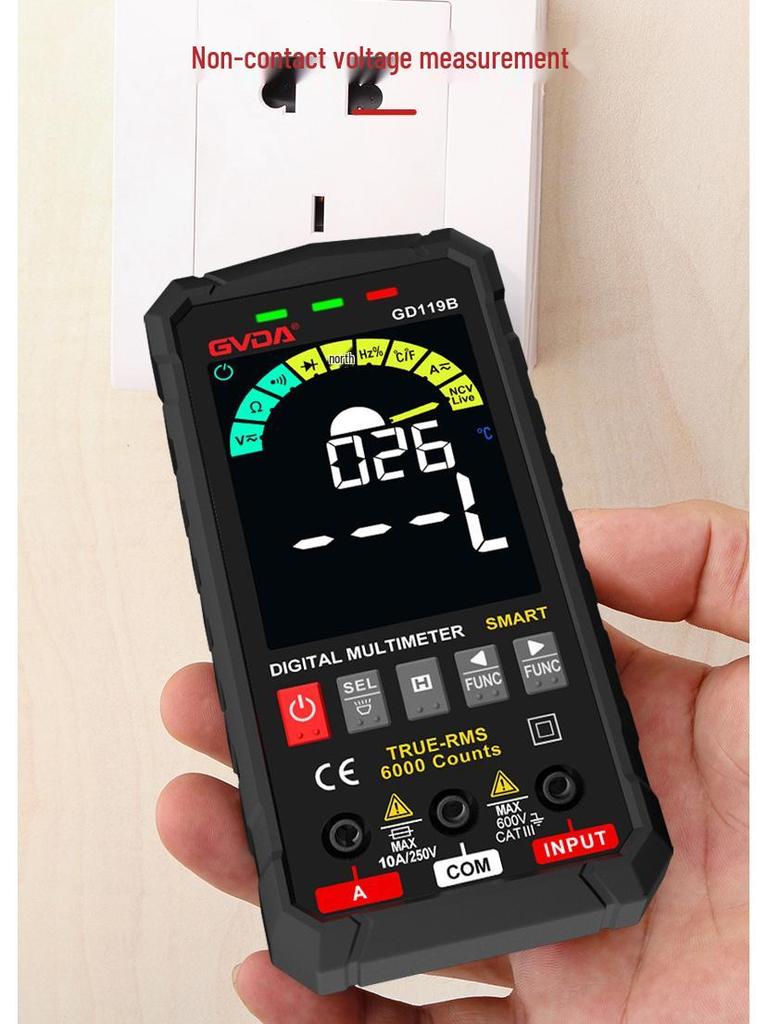 GVDA Precision Digital Multimeter - Intelligent Autorange, Anti-Burn, Color Screen Ammeter