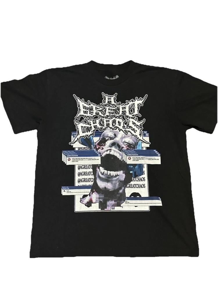 Новая одежда Кен Карсон Больше ХАОСА Футболка Ed Hardy, Репринт Унисекс Футболка XXXL