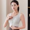 High-Impact Mesh Zipper Sports Bra with Integrated Chest Pad