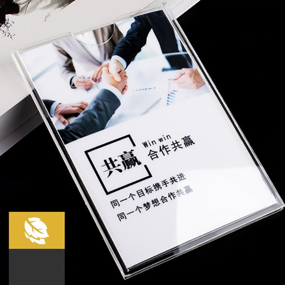 Self-Adhesive Photo Frame Clear Card Holder Durable Label Holder Supermarket