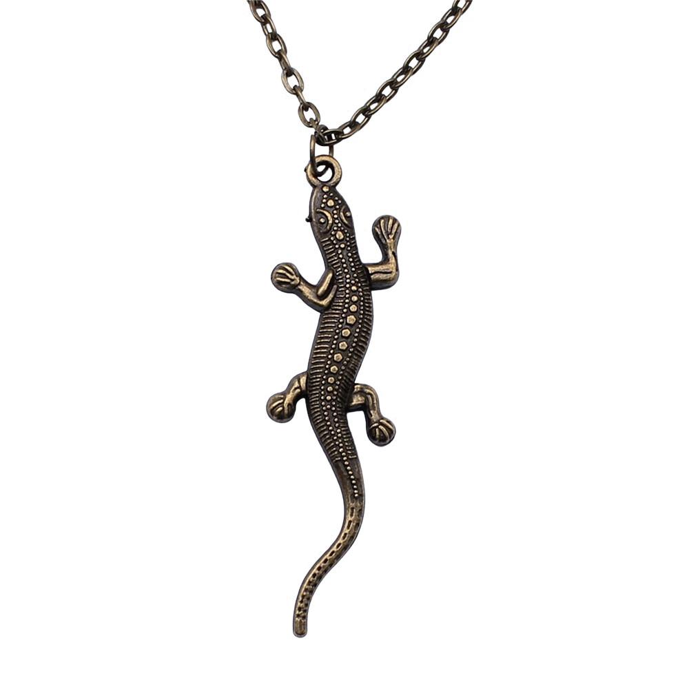 Snake Charm Necklace Dragon Minimalist Serpent Pendant For Women Grunge Aesthetic Jewelry 43cm Chain