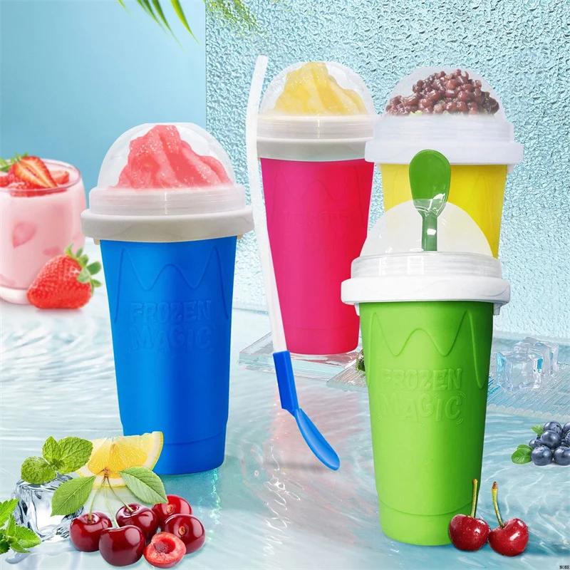 Large Capacity Homemade Smoothies Quickly Make Smoothie Cups Juice Ice Cream Milkshake Squeeze Bottle Cooling Cup Kitchen Tools