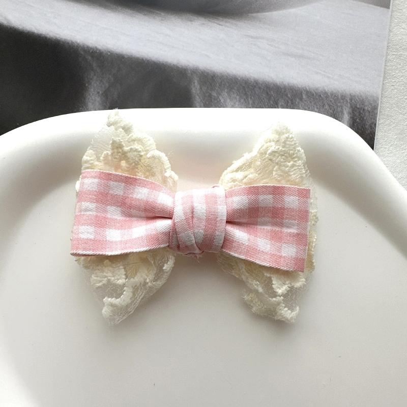 Girls Bowknot Lace Headwear Solid Color Hair Accessories Lovely Headwear Hairpins Advanced  Princess Headdress Barrettes