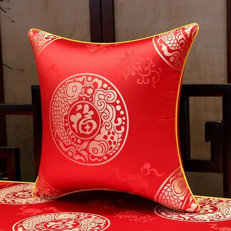 35x50cm/45x45cm Jacquard Plant Bamboo Cushion Cover Chinese Light Luxury Tassels Pillow Covers Decorative Green Black Home Decor
