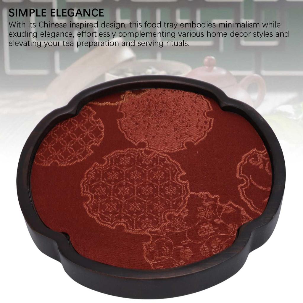 Bandeja para Servir Chá Resistente ao Calor Estilo Chinês Multiuso Fácil de Limpar Prato para Servir Comida para Lanches