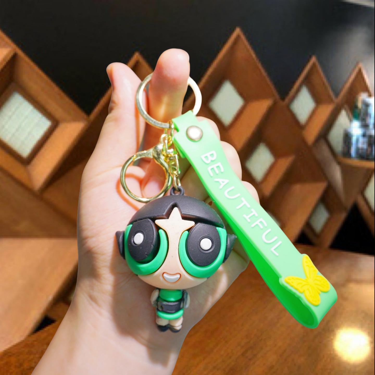 Creative Flying Female Police Keychain Pendant – Car Accessory & Small Gift зелёный