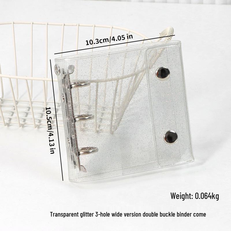 A6/A7 Double Buckle PVC Transparent Binder Planner with Detachable Shell