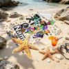 Custom Name Personalized Dandy's World Print Beach Towel, for Trip Camping Beach Party Home Decor, Birthday Gift for Family & Friends