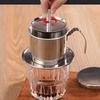 Stainless Steel Vietnamese Coffee Drip Filter Cup Portable Traditional Vietnam Coffee Maker Coffee Brewing Tool for Office Home