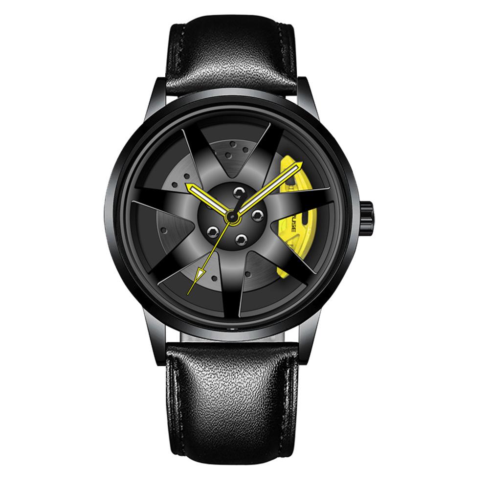 Boruse Wheel Caliper Watch Fashion Men'S Watch Women'S Steel Belt Waterproof Quartz Movement
