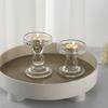Modern Minimalist Roman Column Glass Candlestick, A Romantic Candlelight Dinner Decoration European Living Room Ornament