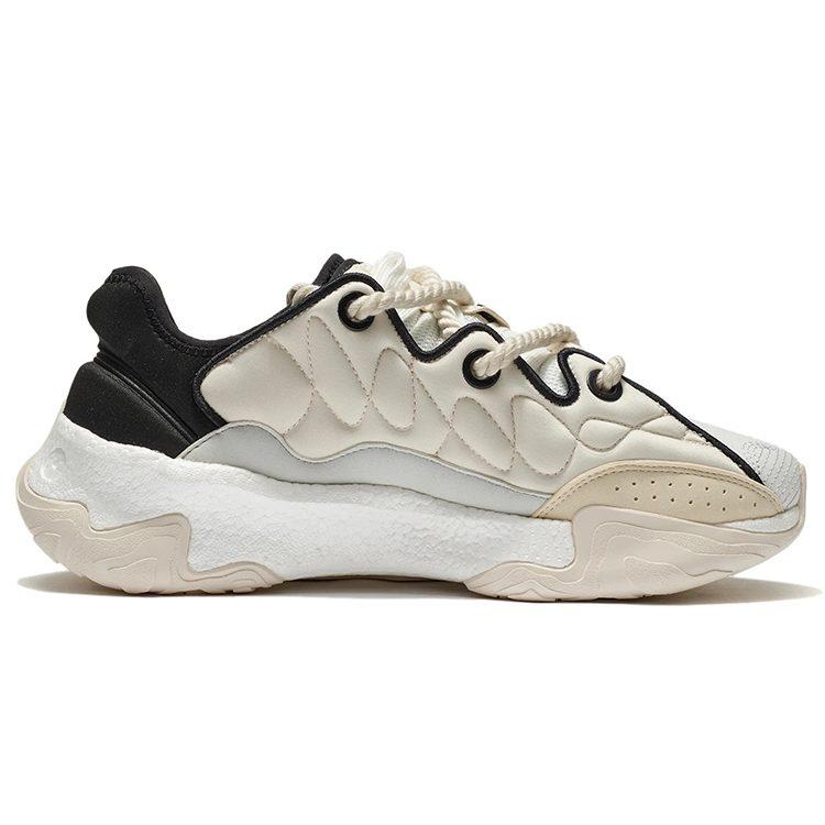 Li Ning Jackie Chan Collection Casual Shoes Men's Low Top Eggnog Gray/Ivory/Coin Gray AGLS075-5