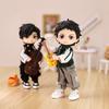 OB11 Baby Clothes Baseball Uniform Letter Overalls Suit Coat Fashion Pants For Obitsu11 Molly YMY Body 1/12 BJD Doll