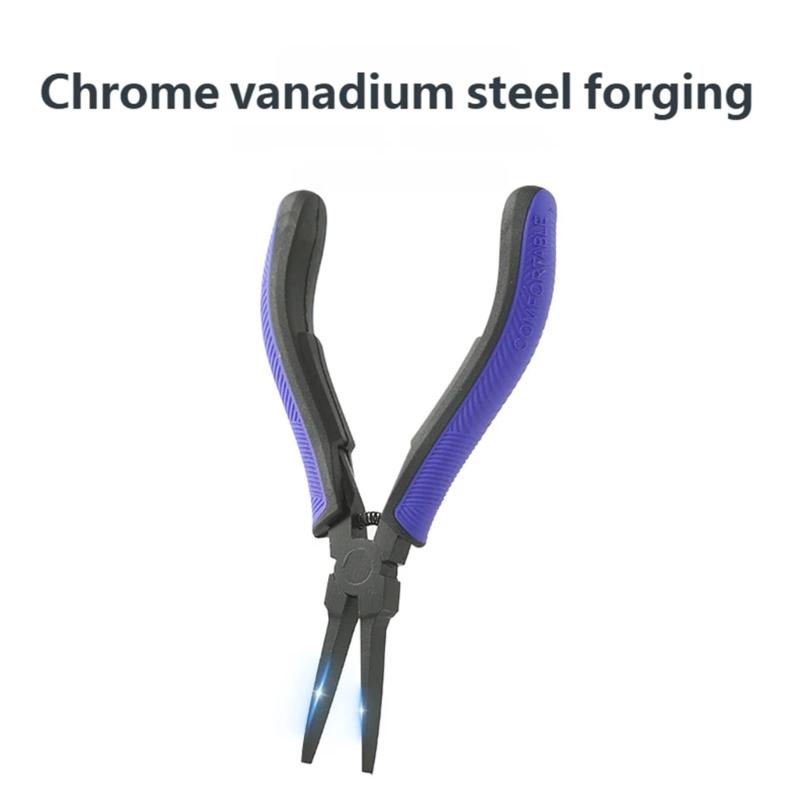 Flat Nose Pliers Thin with Up to 22mm Smooth Jaw For Jewelry Making Pliers Electronics Repair With Ergonomic Handle