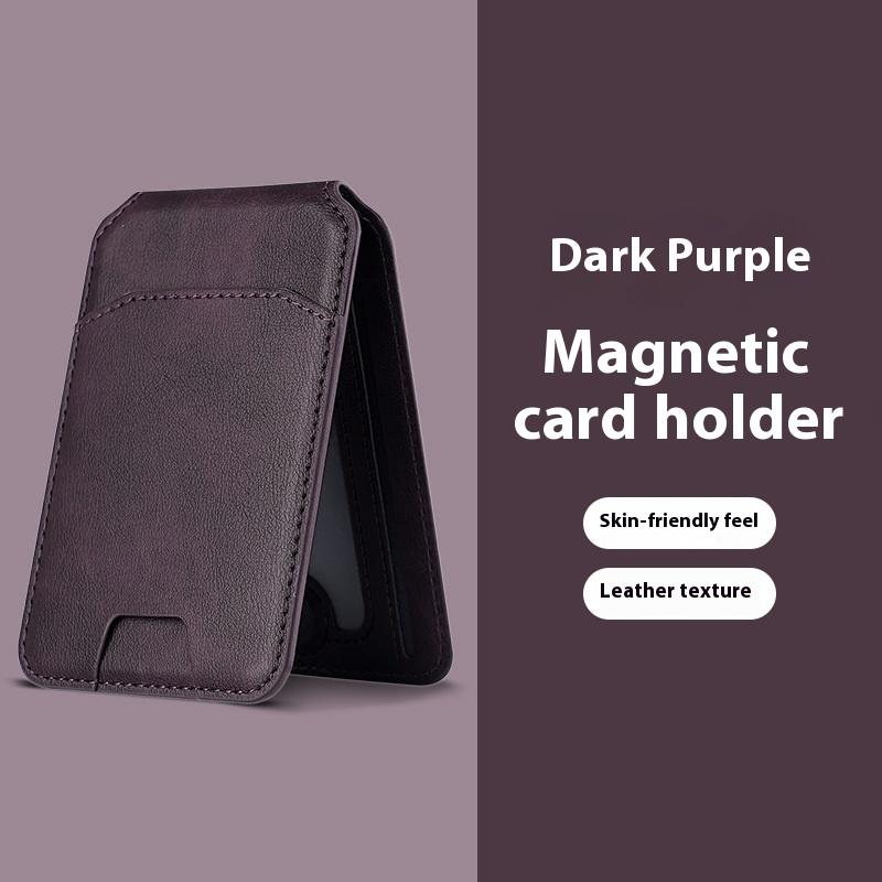 1 шт. Кожаный магнитный держатель для карт-кошелек для серии Phone16/15/14/13/12 с регулируемым держателем, магнитный кошелек-подставка Magsafe