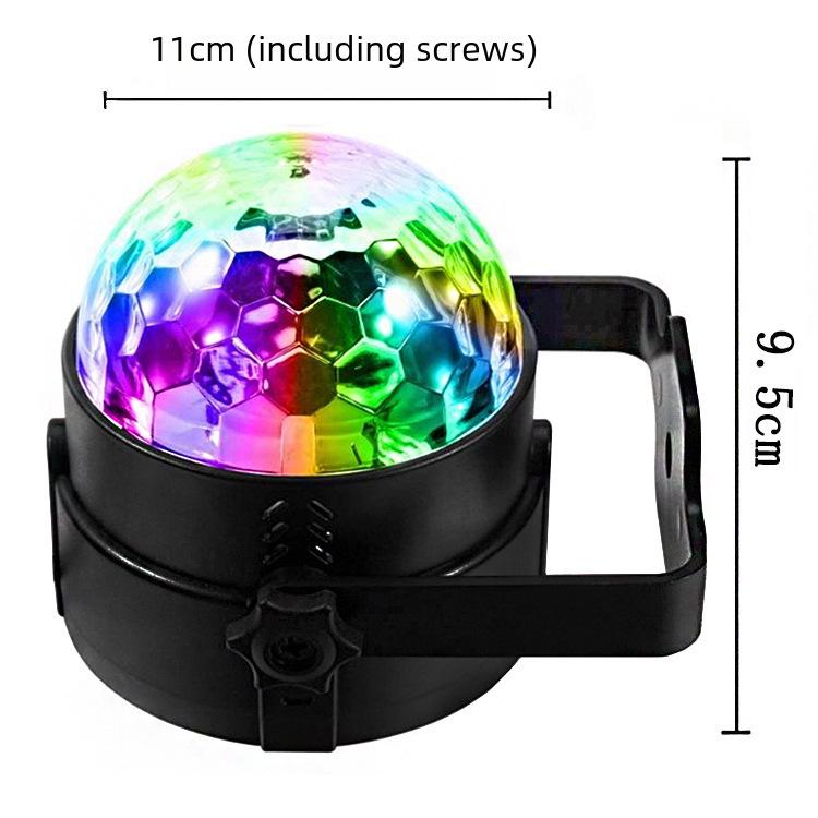 Voice-Activated RGB LED Crystal Magic Ball: Rotating Disco Stage Light for Festivals & Christmas