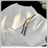 Completo Manica Corta Uomo Moda Diamante Scollo a O Maglietta a Manica Corta Larga Casual High Street Pantaloncini Neri con Coulisse
