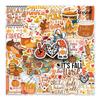 50 Happy Fall Stickers: English Slogans for Notebooks, Planners, Phones, DIY Projects