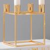 Nordic Household Gold Wrought Iron Candlestick Retro Romantic Wedding Candlestick Candle Holder Table Decoration Ornaments
